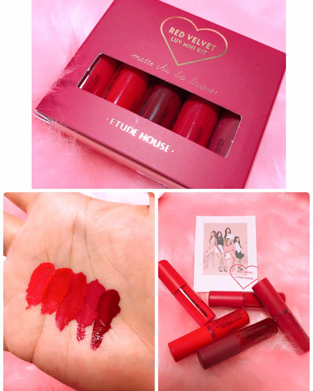 レッドベルベット ラブミニキット/ETUDE/リップグロスを使ったクチコミ(1枚目)