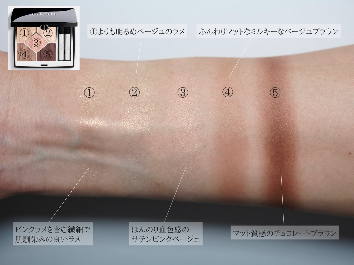 【旧】サンク クルール クチュール/Dior/アイシャドウパレットを使ったクチコミ(3枚目)