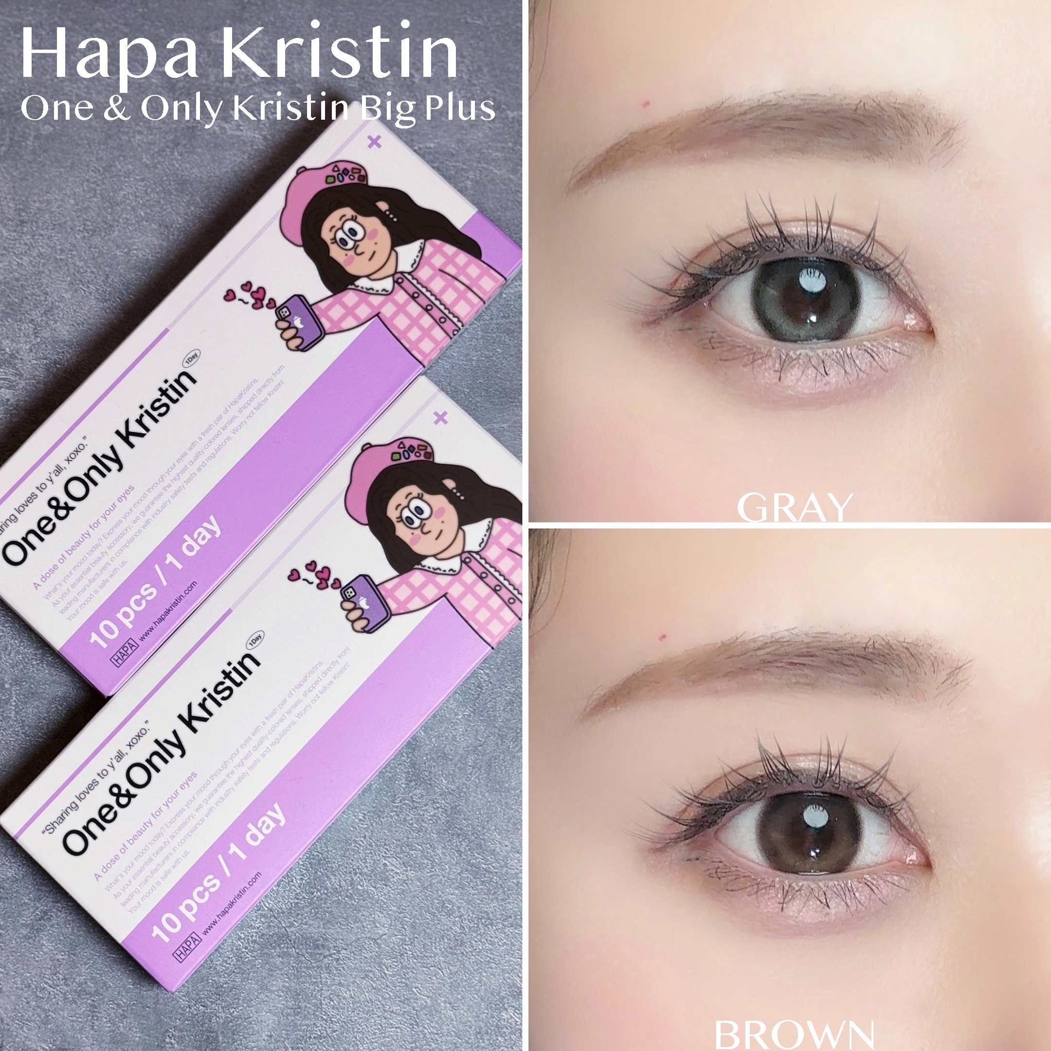 One&Only Kristin Plus/Hapa kristin/カラーコンタクトレンズを使ったクチコミ（1枚目）