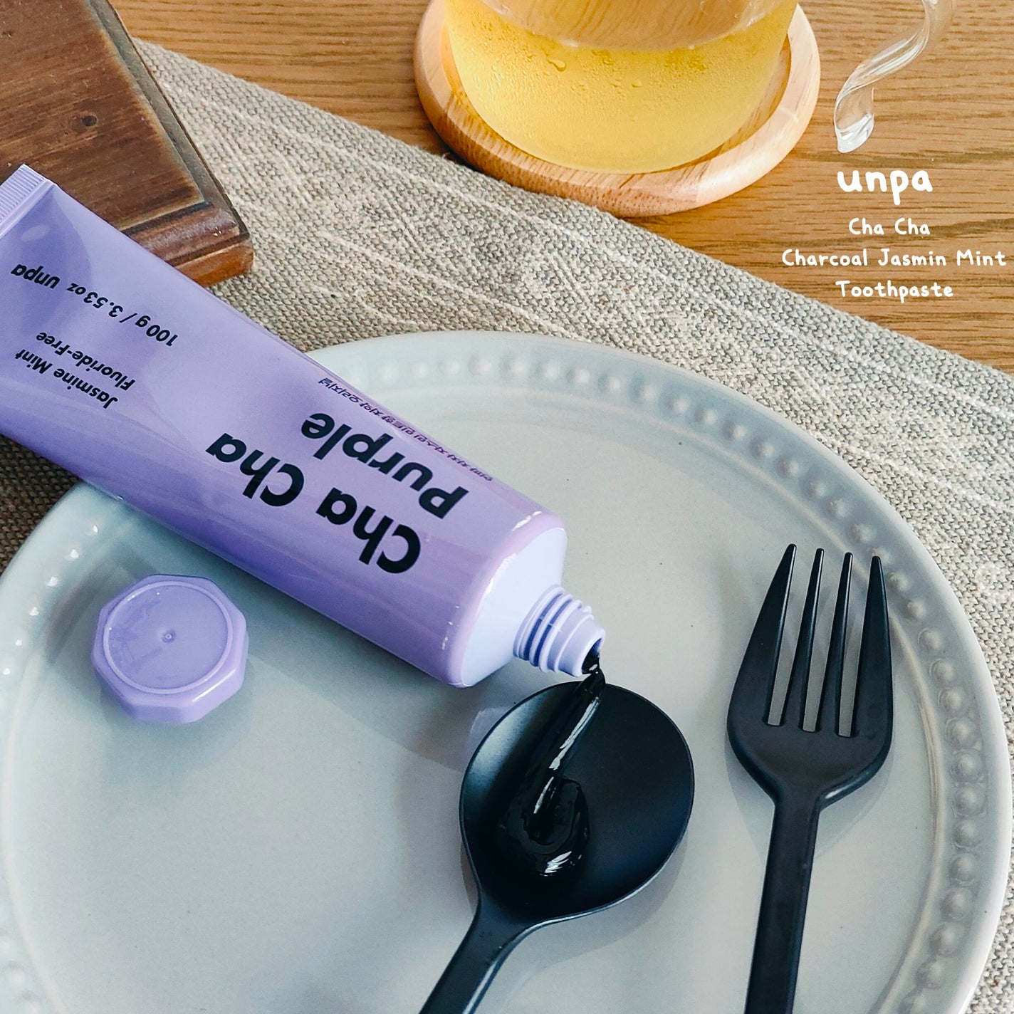 Cha Cha Charcoal Jasmin Mint Toothpaste/chacha/歯磨き粉を使ったクチコミ(1枚目)