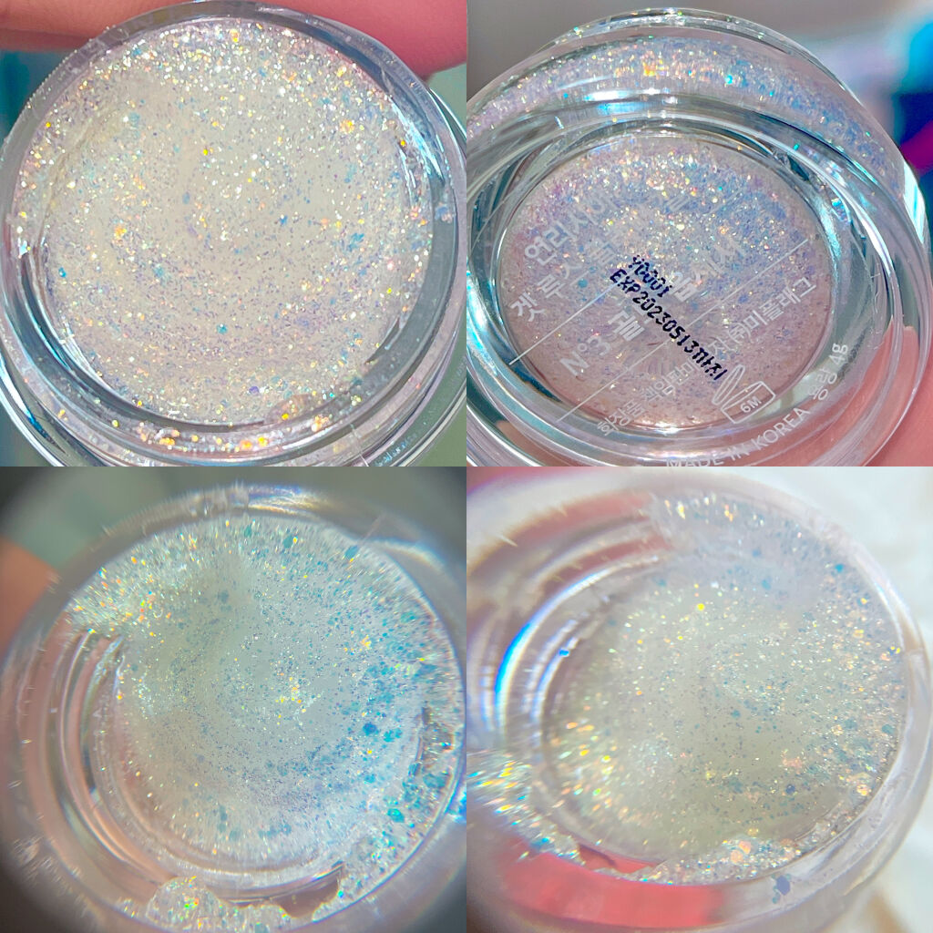 ゲットルーズグリッタージェル N°3ゴールドオブセッサ/unleashia/グリッターを使ったクチコミ（3枚目）