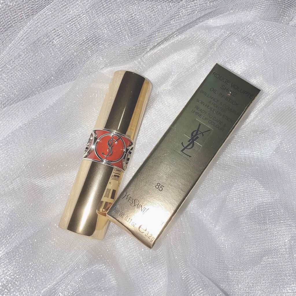 ルージュ ヴォリュプテ シャイン/YVES SAINT LAURENT BEAUTE/口紅を使ったクチコミ(2枚目)
