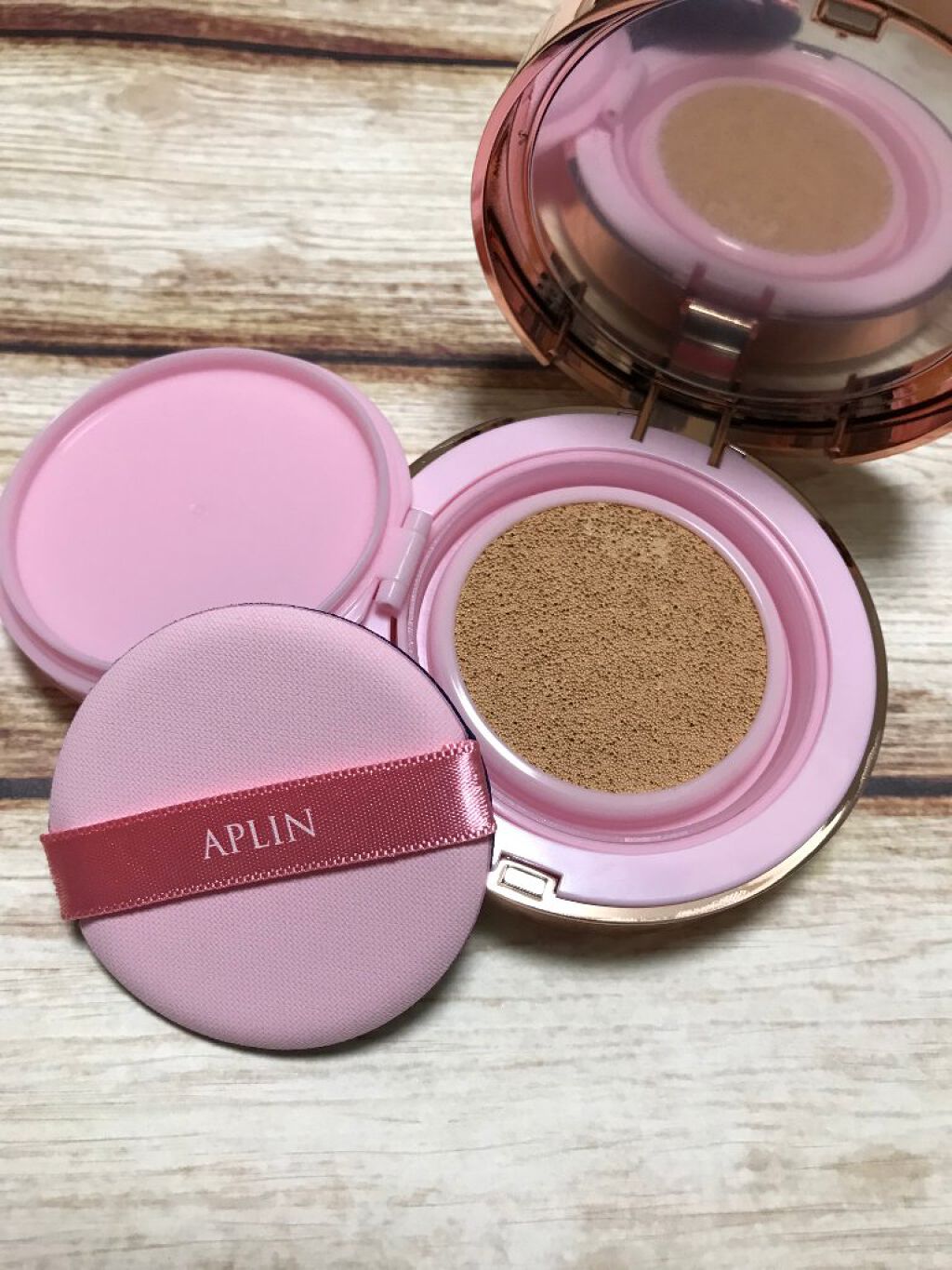 ピンクティーツリーカバークッション/APLIN/クッションファンデーションを使ったクチコミ（1枚目）