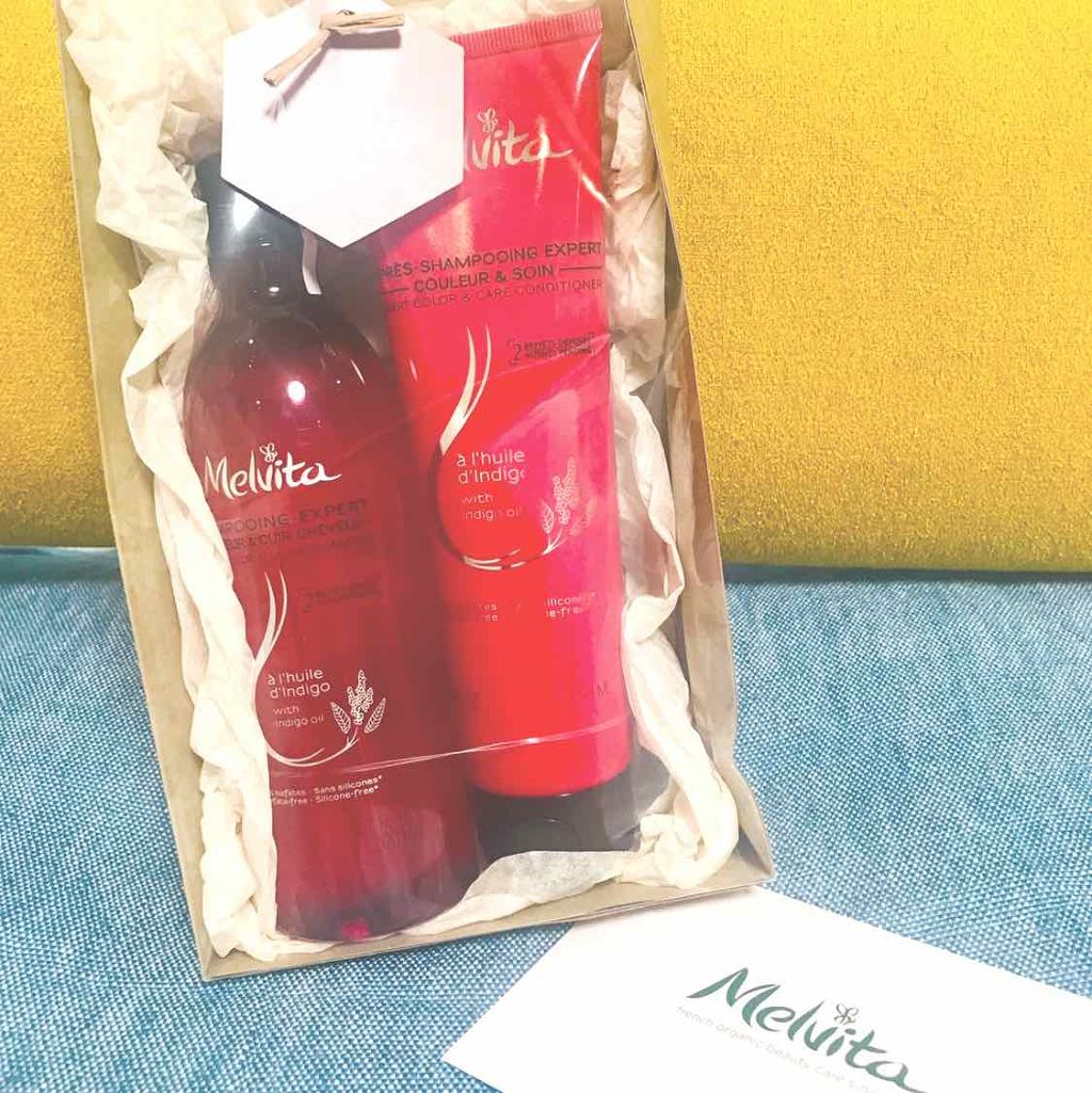 インディゴオイル シャンプー シャイン＆スカルプ／コンディショナー シャイン＆スカルプ/Melvita/市販シャンプーを使ったクチコミ（2枚目）