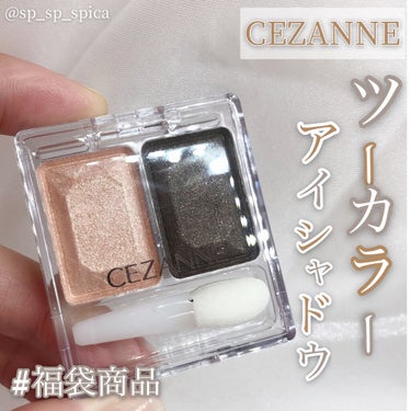 ツーカラー アイシャドウ ラメシリーズ 05 コーラルブラウン/CEZANNE/アイシャドウパレットを使ったクチコミ（1枚目）