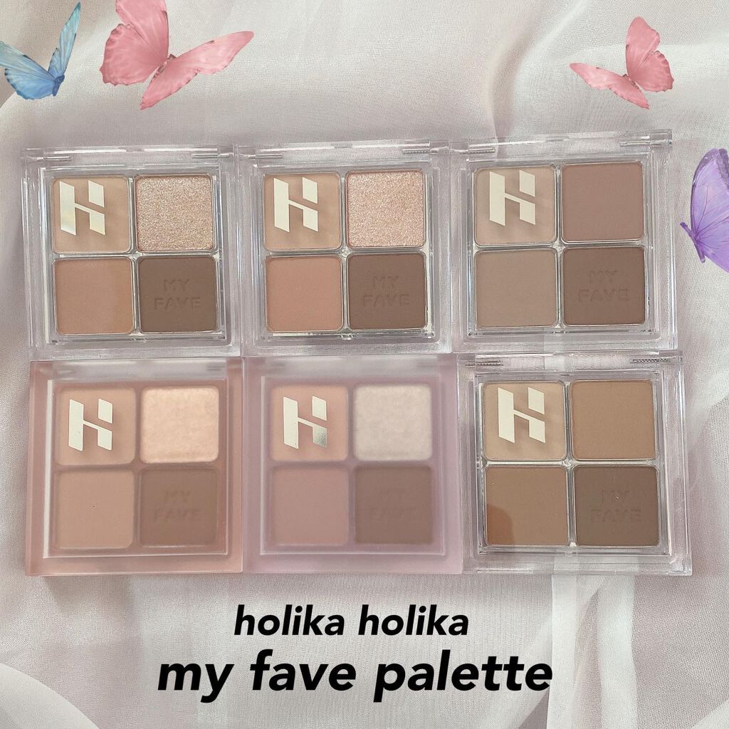 ホリカホリカ マイフェイブシャドウパレット(4カラー)/HOLIKA HOLIKA/アイシャドウパレットを使ったクチコミ(2枚目)