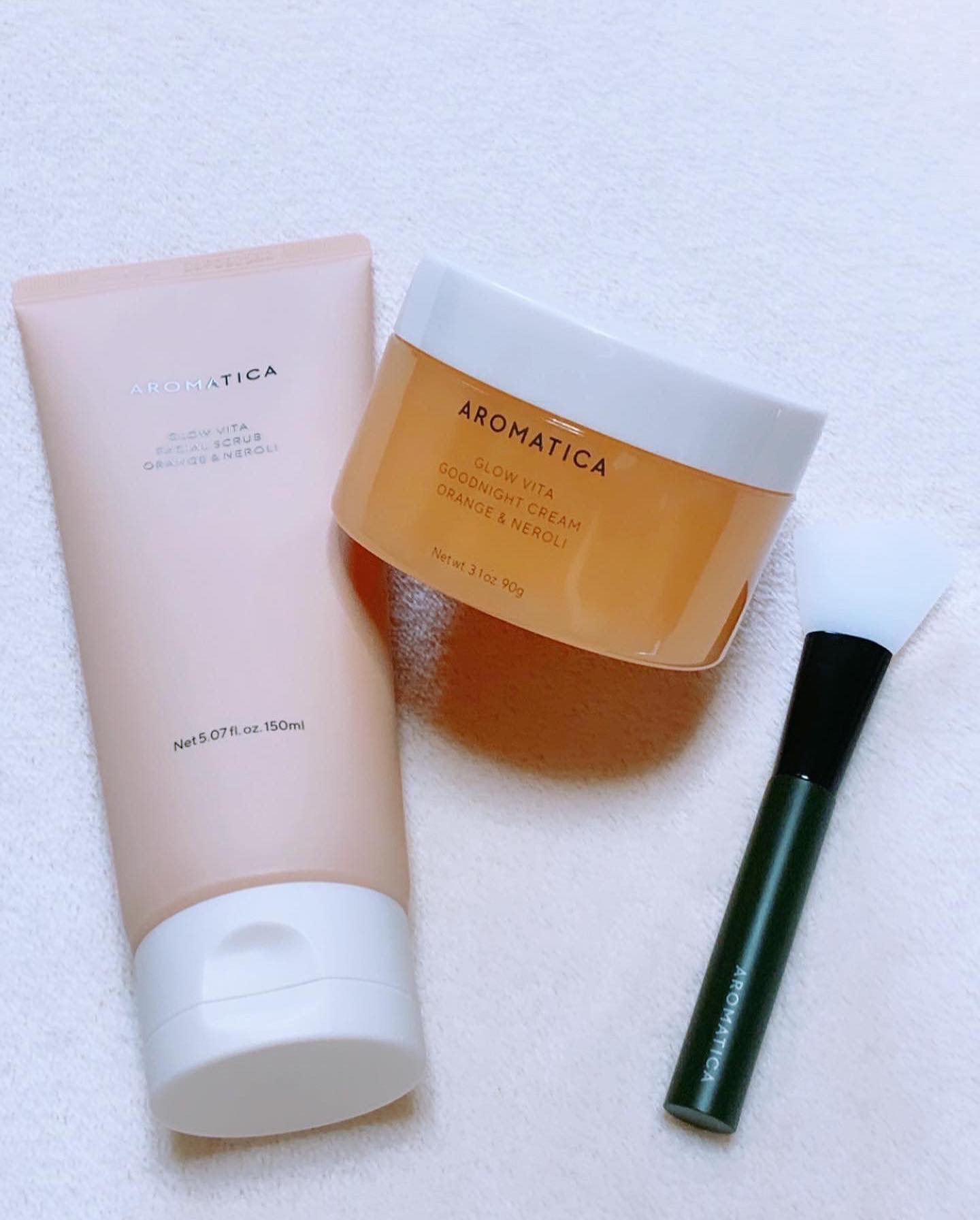 グロービタ フェイシャルスクラブ オレンジ＆ネロリ/AROMATICA/スクラブ・ゴマージュを使ったクチコミ（2枚目）