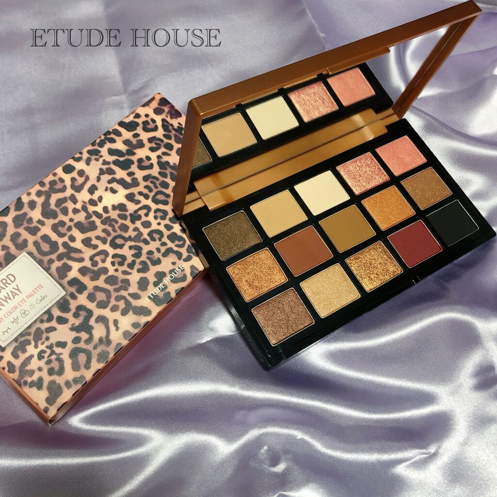 プレイカラーアイパレット レオパードランウェイ/ETUDE/アイシャドウパレットを使ったクチコミ（1枚目）