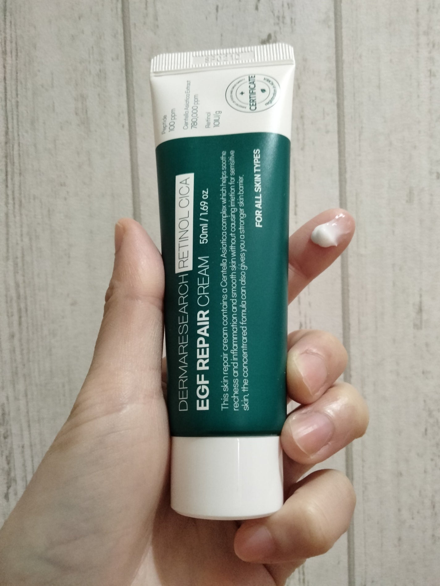 レチノールシカEGFリペアクリーム/DERMA RESEARCH/フェイスクリームを使ったクチコミ(1枚目)