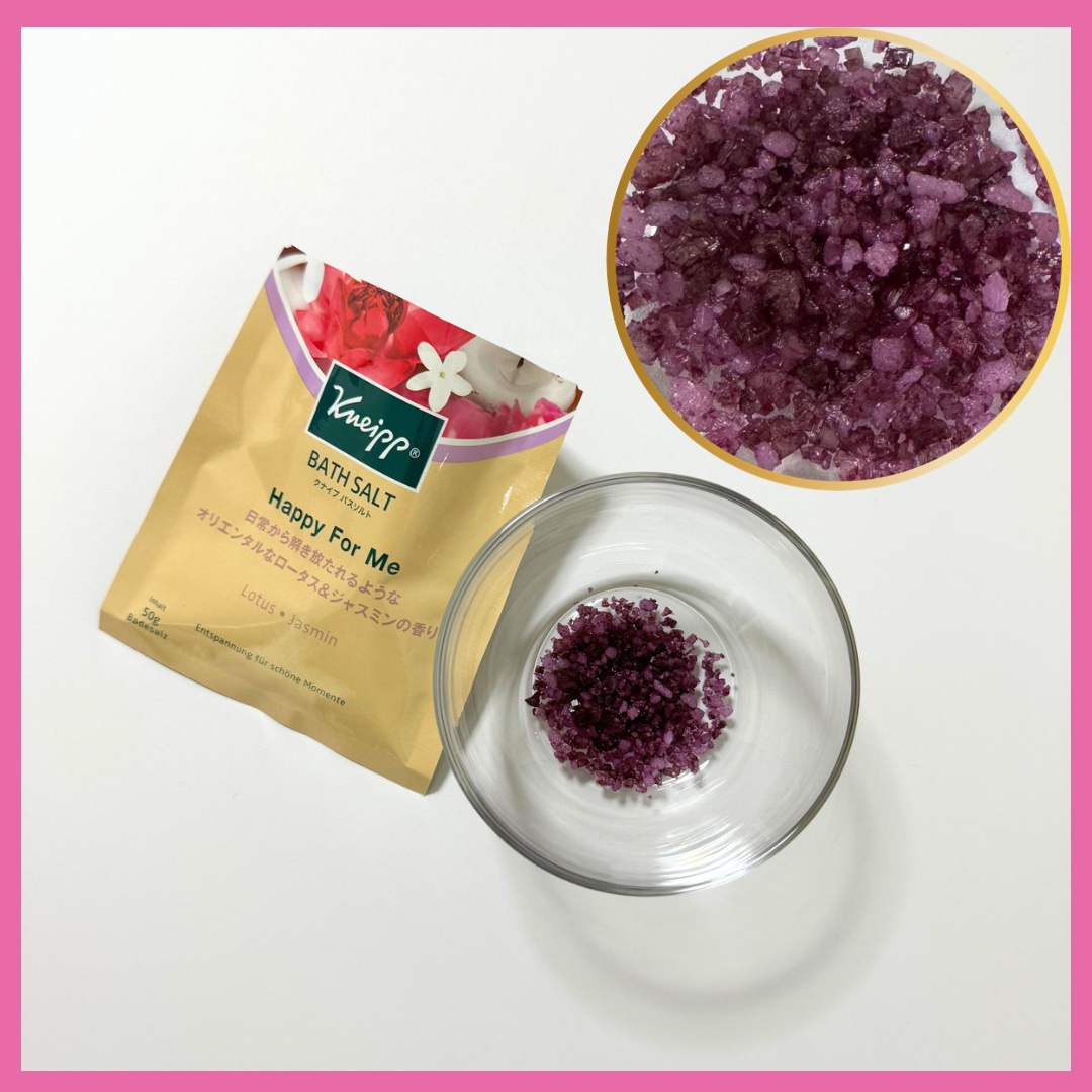 バスソルト ハッピーフォーミー ロータス＆ジャスミンの香り/クナイプ/無機塩系入浴剤を使ったクチコミ（2枚目）