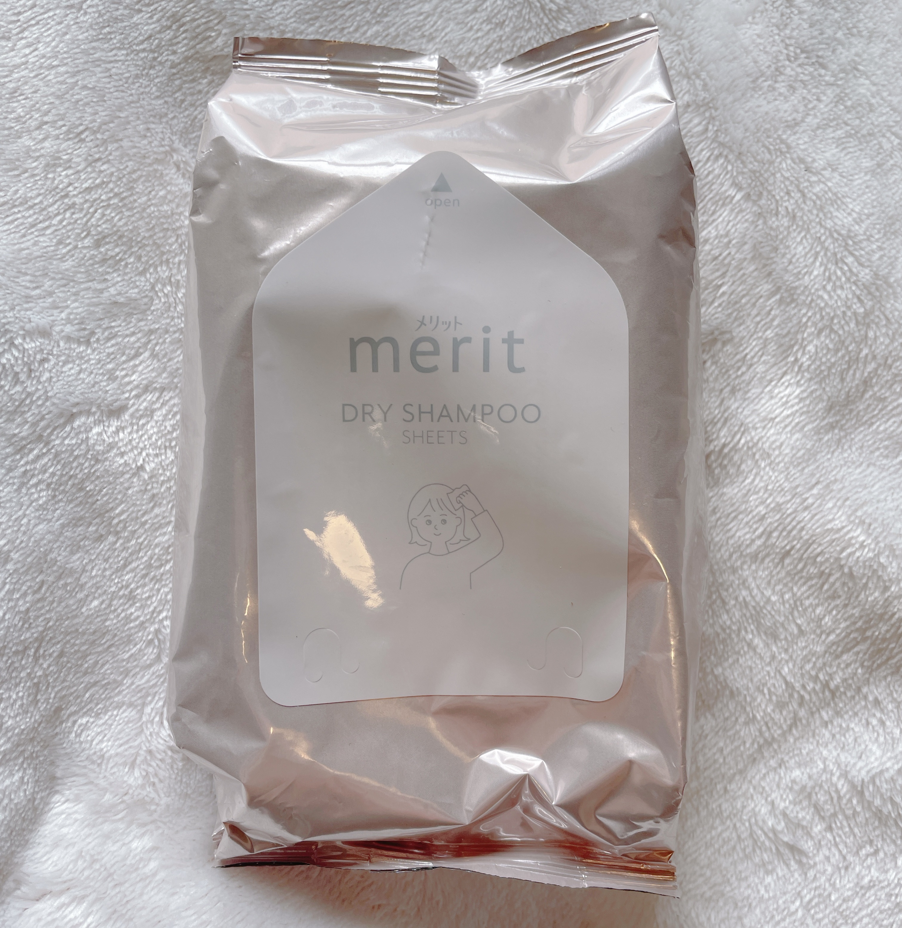 メリット ドライシャンプーシート さらっと髪まとまるタイプ/メリット/ドライシャンプーを使ったクチコミ（1枚目）