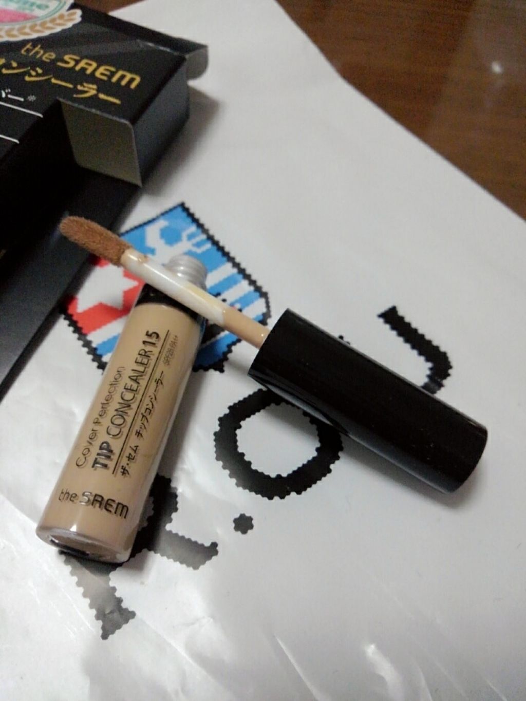 カバーパーフェクション チップコンシーラー/the SAEM/リキッドコンシーラーを使ったクチコミ(2枚目)