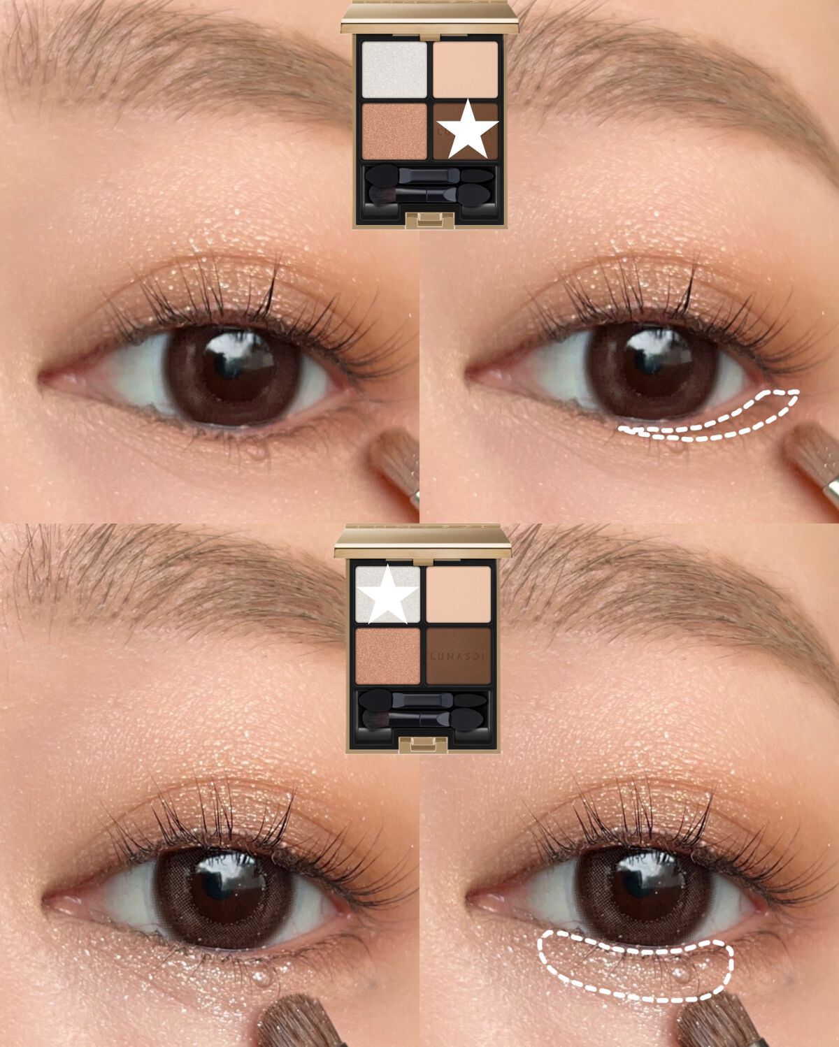 アイカラーレーション/LUNASOL/アイシャドウパレットを使ったクチコミ(4枚目)