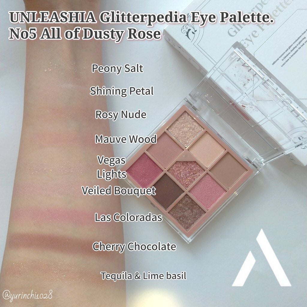 グリッターペディアアイパレット/unleashia/アイシャドウパレットを使ったクチコミ(1枚目)