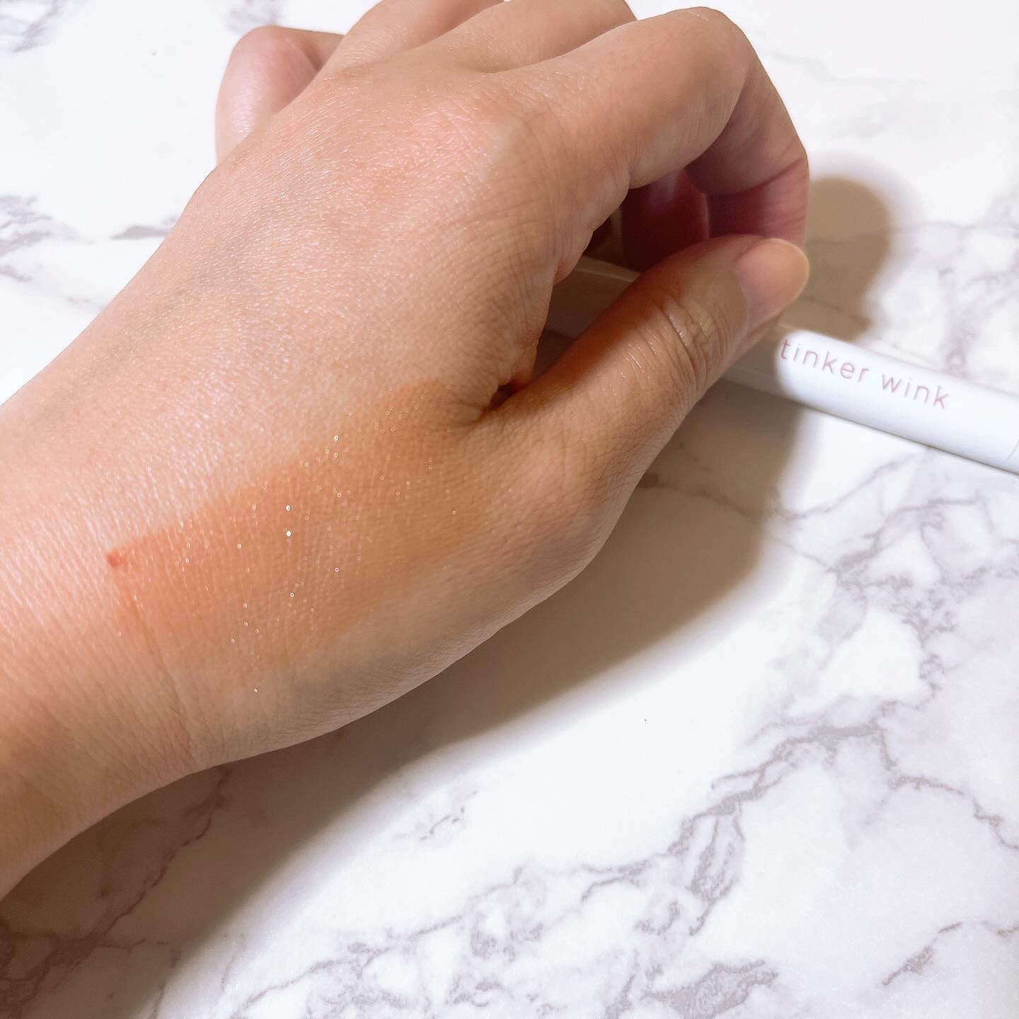 透け感アイシャドウペンシル OR01 ニュアンスオレンジ/ティンカーウィンク/スティックアイシャドウを使ったクチコミ（3枚目）