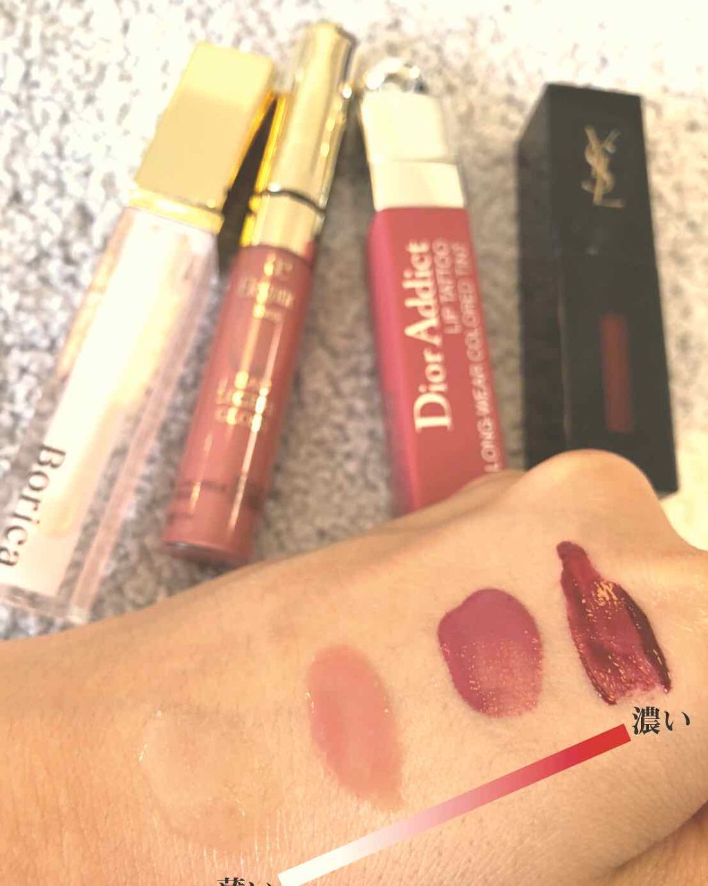 ルージュ ピュールクチュール ヴェルニ ヴィニルクリーム/YVES SAINT LAURENT BEAUTE/口紅を使ったクチコミ(3枚目)