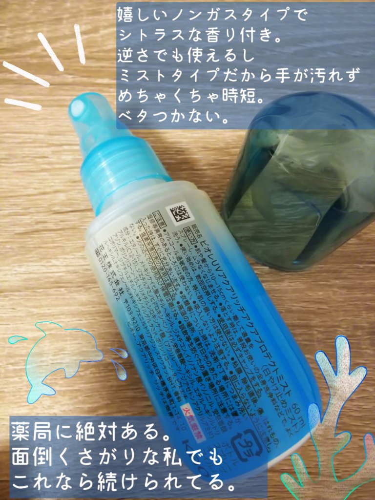 ビオレUV アクアリッチ アクアプロテクトミスト/ビオレ/日焼け止めミスト・スプレーを使ったクチコミ（2枚目）