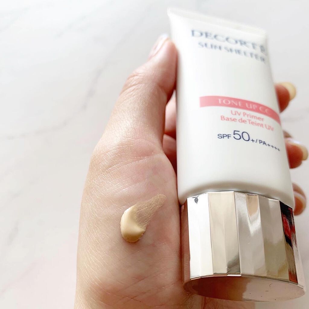 サンシェルター トーンアップCC/DECORTÉ/CCクリームを使ったクチコミ(2枚目)