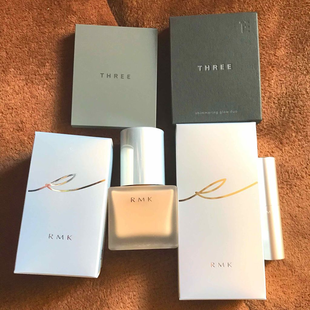 THREE シマリング グロー デュオ/THREE/クリームハイライトを使ったクチコミ（1枚目）