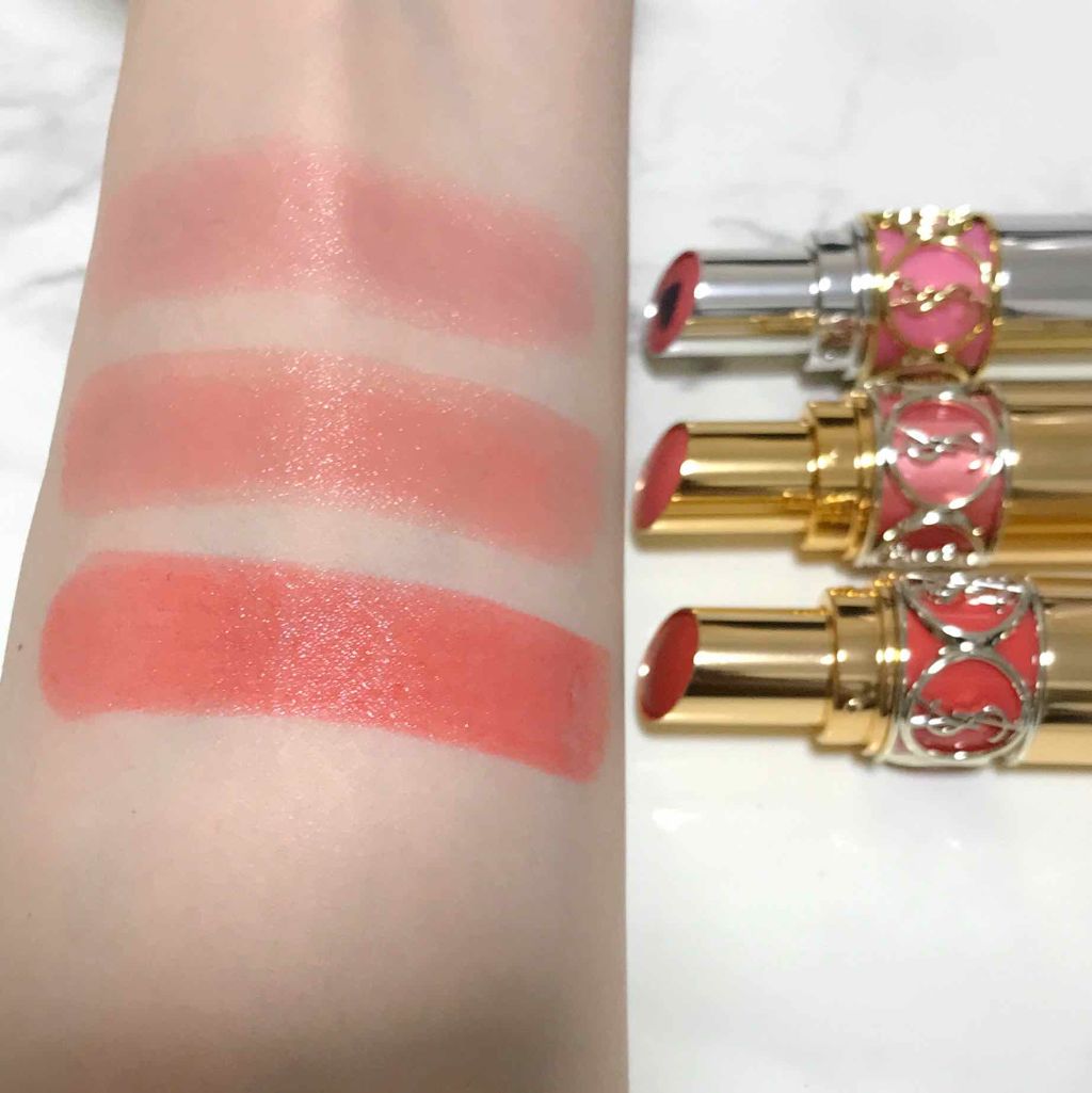 ルージュ ヴォリュプテ シャイン/YVES SAINT LAURENT BEAUTE/口紅を使ったクチコミ(3枚目)