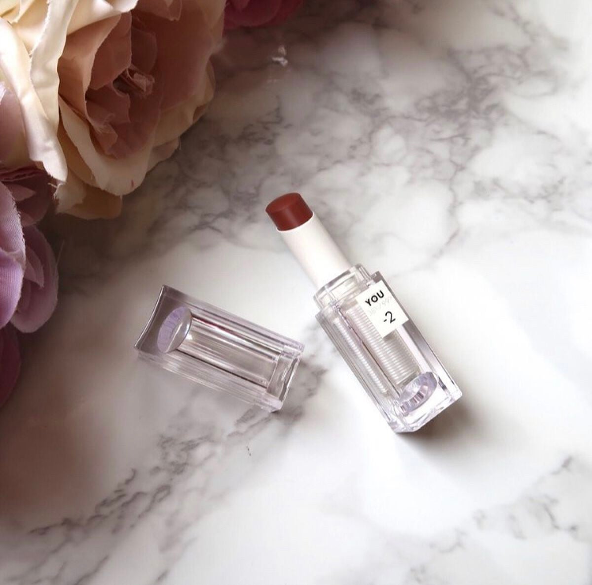 38℃/99℉ LIPSTICK <YOU>/UZU BY FLOWFUSHI/口紅を使ったクチコミ(1枚目)