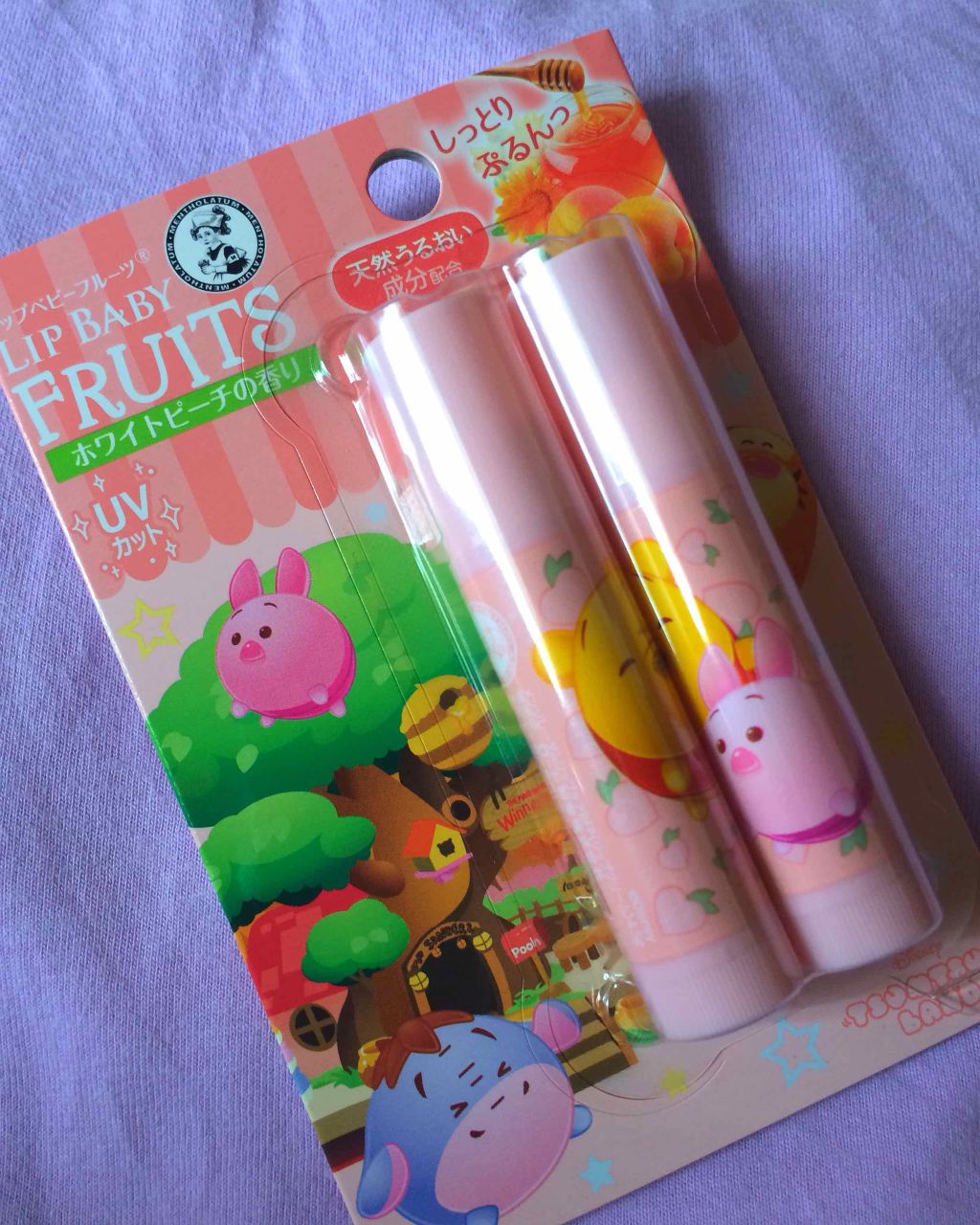 リップベビーフルーツ ホワイトピーチの香り/メンソレータム/リップクリームを使ったクチコミ（1枚目）