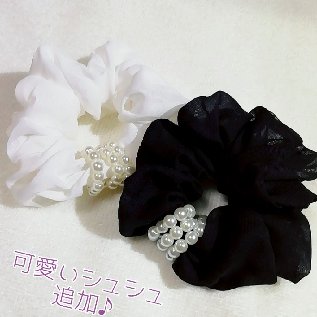 シフォンデザインシュシュ/キャンドゥ/ヘアアクセサリーを使ったクチコミ(1枚目)