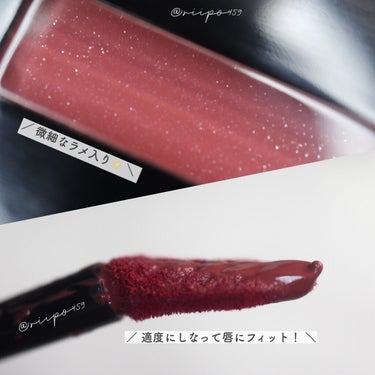 ルージュ ピュールクチュール ヴェルニ ヴィニルクリーム No.407 カーミンセッション/YVES SAINT LAURENT BEAUTE/口紅を使ったクチコミ（2枚目）