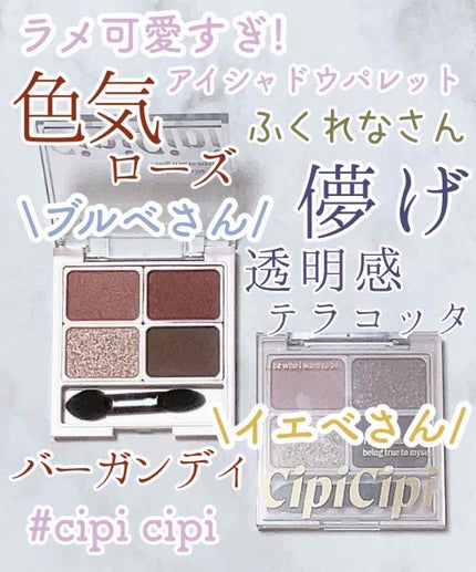 ドレッシーシャドウ/CipiCipi/アイシャドウパレットを使ったクチコミ(1枚目)