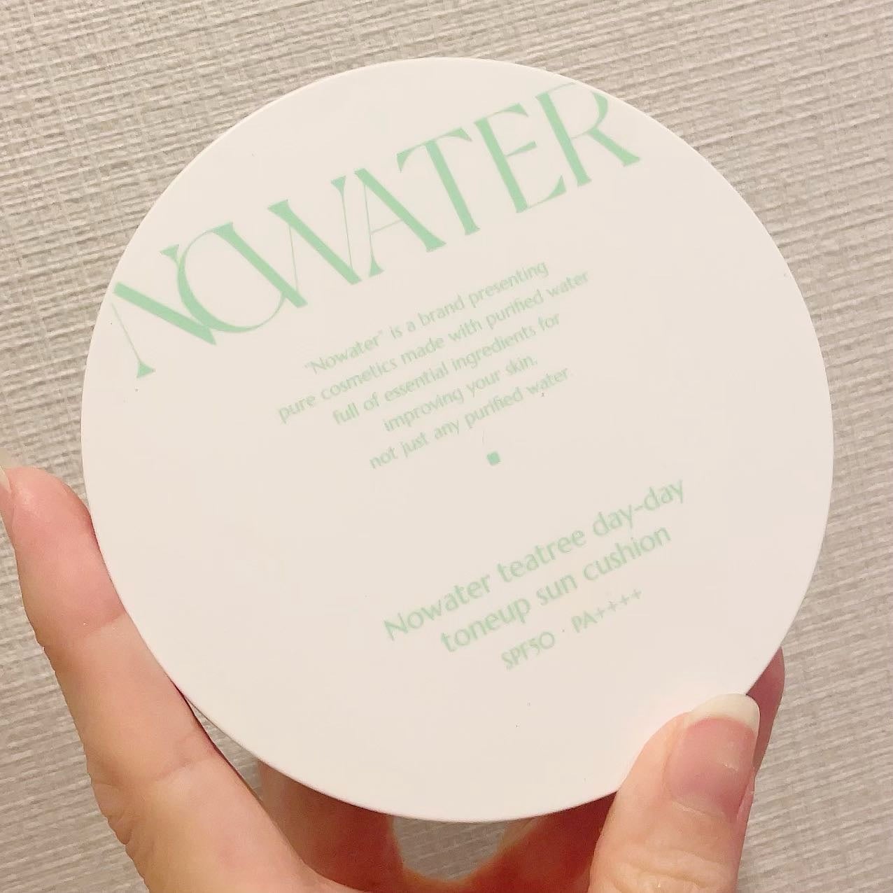 ティーツリーデイデイトーンアップサンクッション/NOWATER/日焼け止めローションを使ったクチコミ(1枚目)