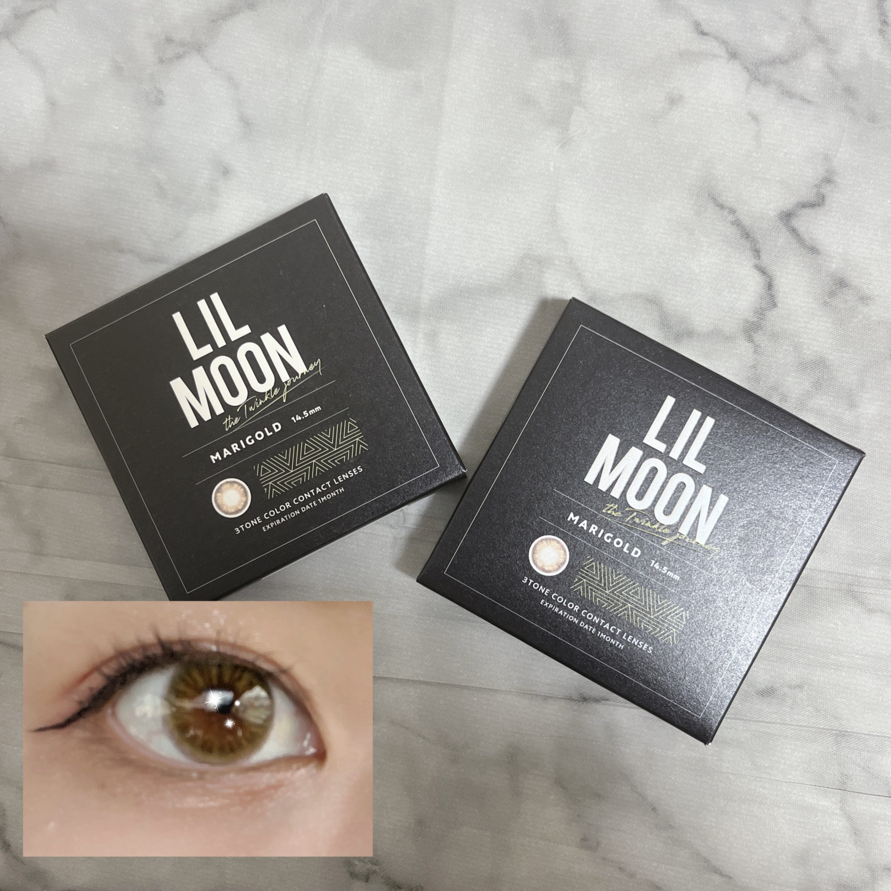 LIL MOON 1month マリーゴールド/LILMOON/１ヶ月（１MONTH）カラコンを使ったクチコミ（1枚目）