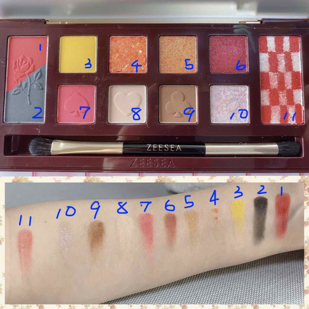 アリスドリームランドシリーズ 12色アイシャドウパレット(ZEESEA×大英博物館)/ZEESEA/アイシャドウパレットを使ったクチコミ(3枚目)