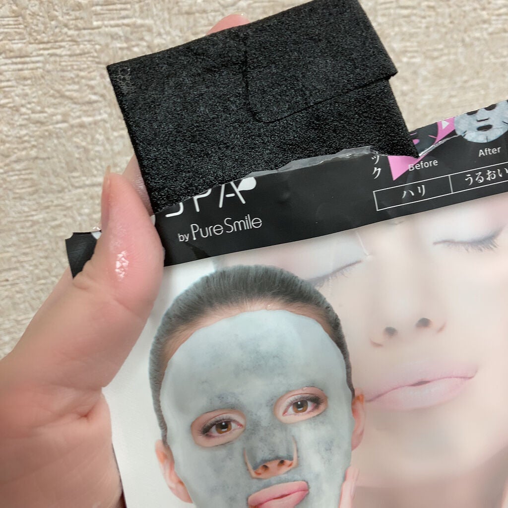 家SPA ブラックシートバブルパック/Pure Smile/シートマスク・パックを使ったクチコミ(2枚目)
