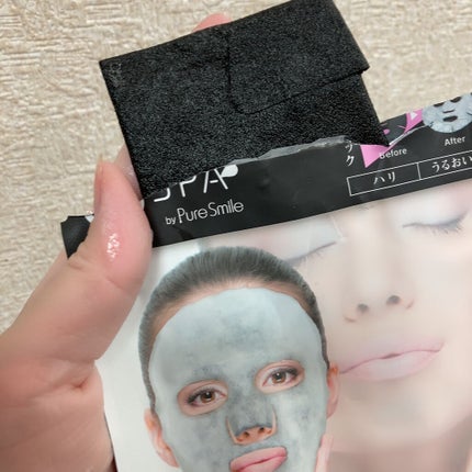 Pure Smile 家SPA ブラックシートバブルパックのクチコミ「\\炭酸パックで毛穴クレンジング&保湿//
※衝撃画像あり🤣
泡泡が面白い✦ฺ
めちゃくち.....」(2枚目)