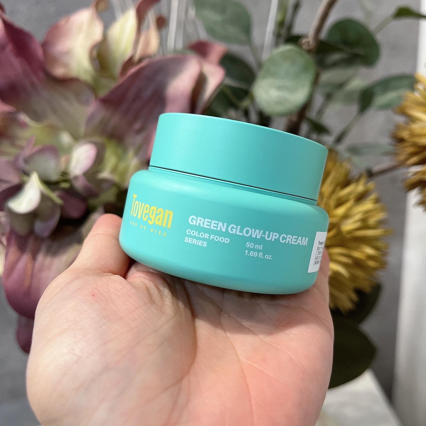 カラーフードシリーズグリーングロウアップクリーム/Tovegan/フェイスクリームを使ったクチコミ（2枚目）