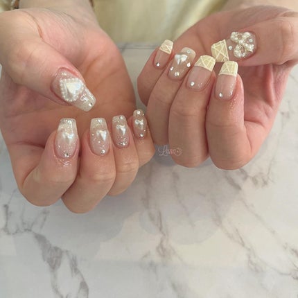 Iuna. Mizuki on LIPS 「.お揃いにしてくださいました🤍#nail#nailstagra..」(1枚目)