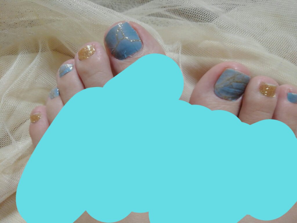 LJ ネイルシール　ペディキュア/セリア/ネイルシールを使ったクチコミ（2枚目）