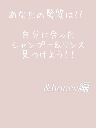 ディープモイスト シャンプー1.0／ヘアトリートメント2.0/&honey/シャンプー・コンディショナーを使ったクチコミ（1枚目）