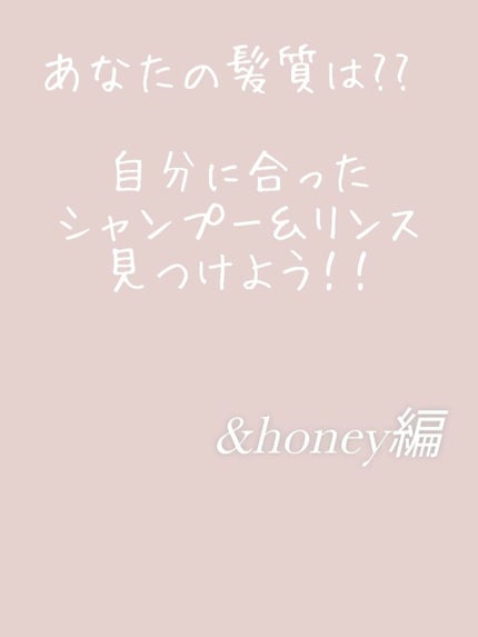 ディープモイスト シャンプー1.0/ヘアトリートメント2.0/&honey/市販シャンプーを使ったクチコミ(1枚目)
