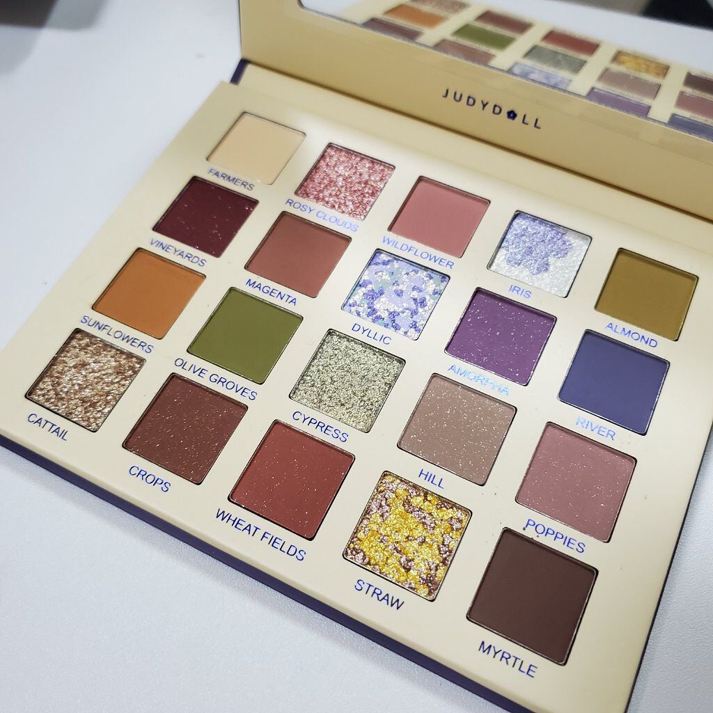 油絵紫穂麦畑20色アイシャドウ/JUDYDOLL/アイシャドウパレットを使ったクチコミ(2枚目)