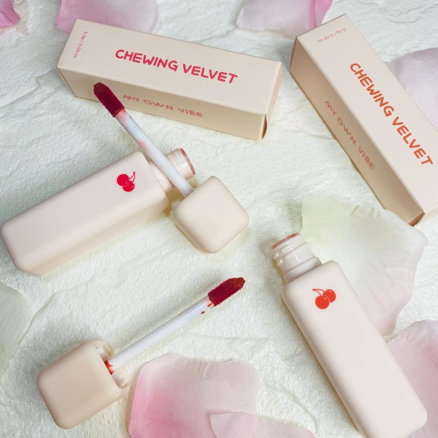 チューインガムベルベットティント 03 MARMALADE PEACH/KIRSH(キルシー)/リップティントを使ったクチコミ（2枚目）