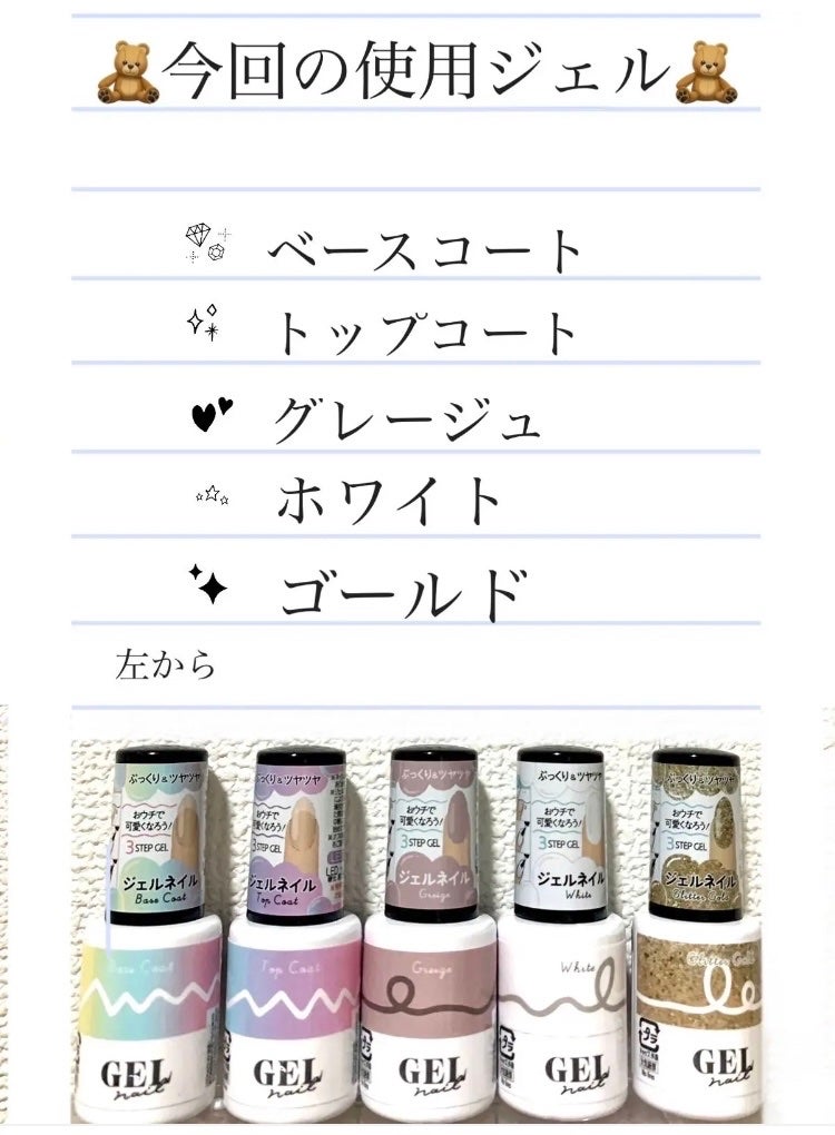 ジェルネイル(ライト対応)/セリア/ジェルネイルを使ったクチコミ(3枚目)