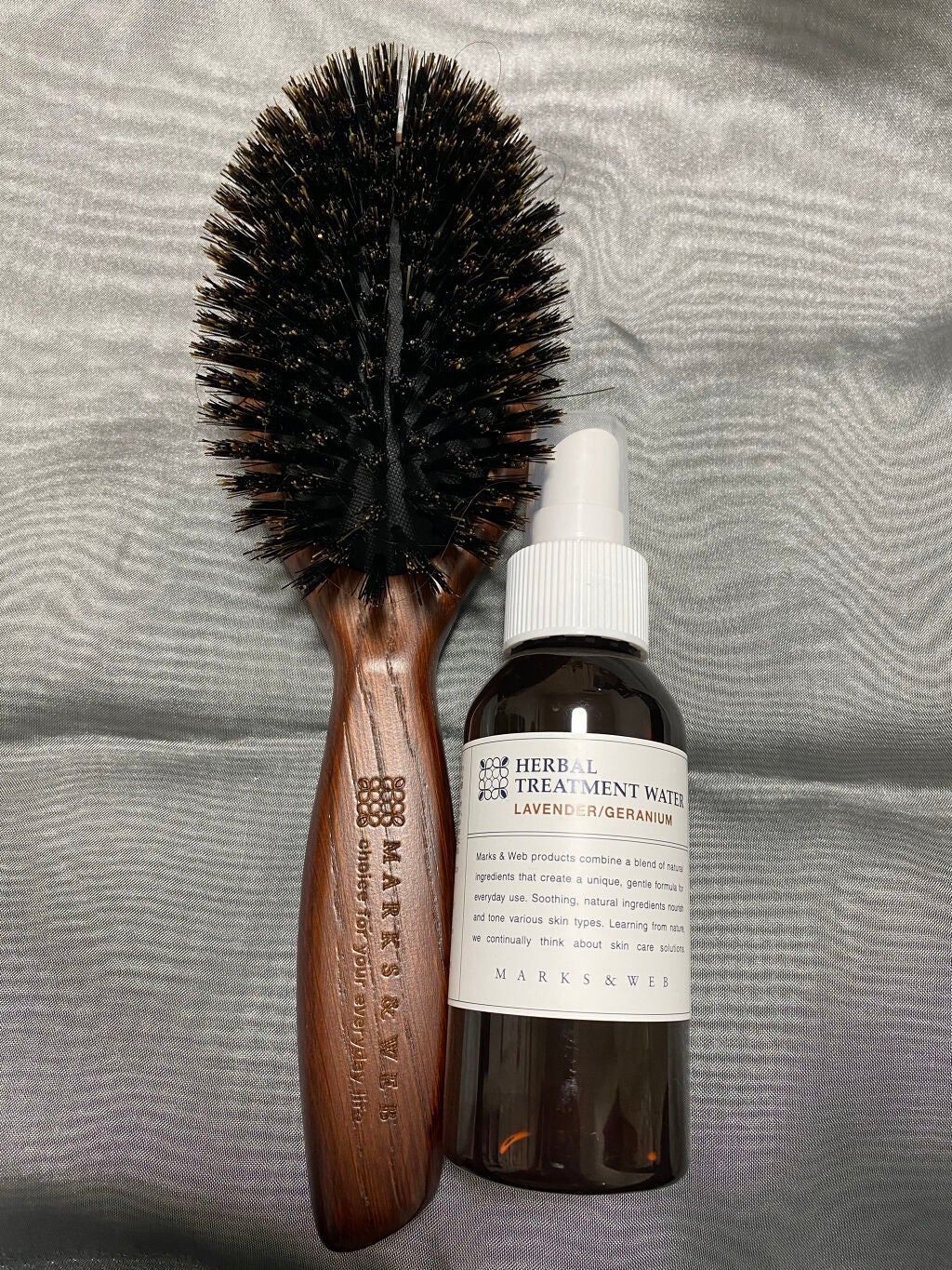 ウッドヘアブラシ ブラウン/MARKS&WEB/ヘアブラシを使ったクチコミ(3枚目)