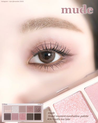 【 mudeバニラティーラテパレット☕️】
⁡
⁡
⁡
___________________________
⁡
mude. 
Shawl moment eyeshadow palette 
06 V