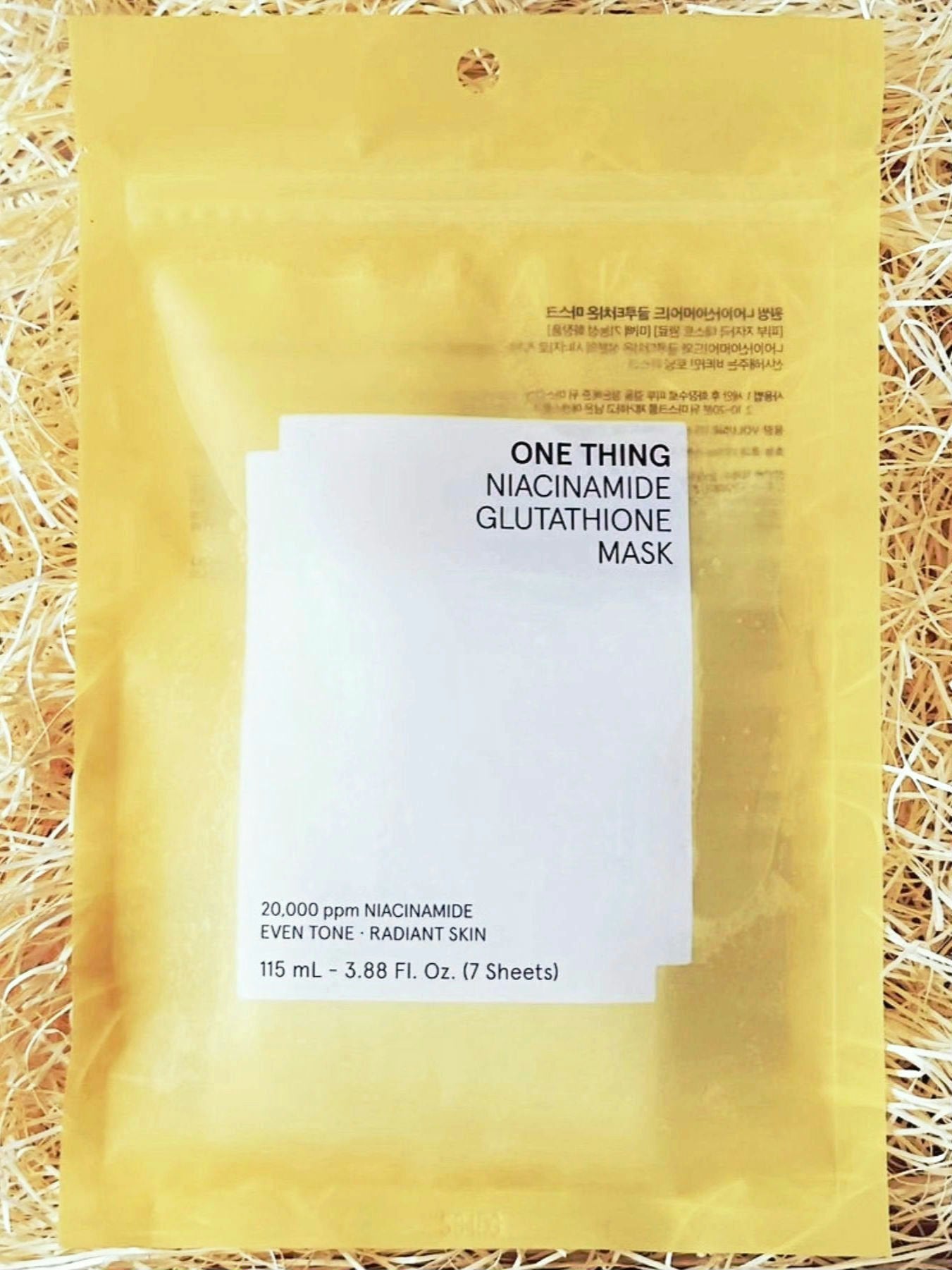 ナイアシンアミドグルタチオンマスク/ONE THING/シートマスク・パックを使ったクチコミ(1枚目)