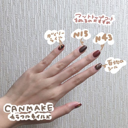 カラフルネイルズ/キャンメイク/マニキュアを使ったクチコミ(2枚目)