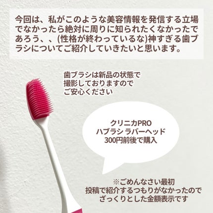 クリニカPRO ラバーヘッド 超コンパクト/ライオン/歯ブラシを使ったクチコミ(2枚目)