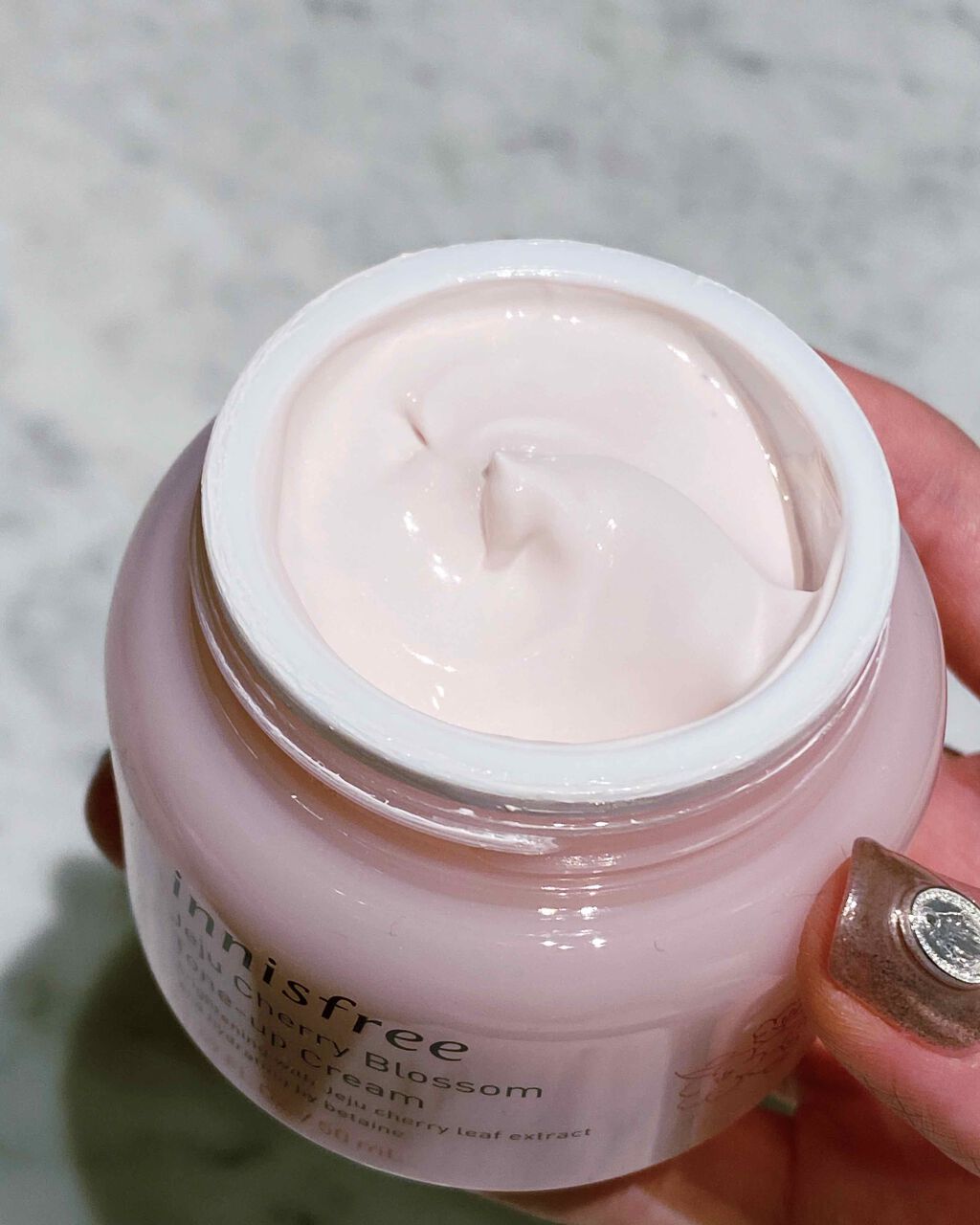 チェジュ チェリーブロッサム トーンアップクリーム/innisfree/化粧下地を使ったクチコミ(3枚目)