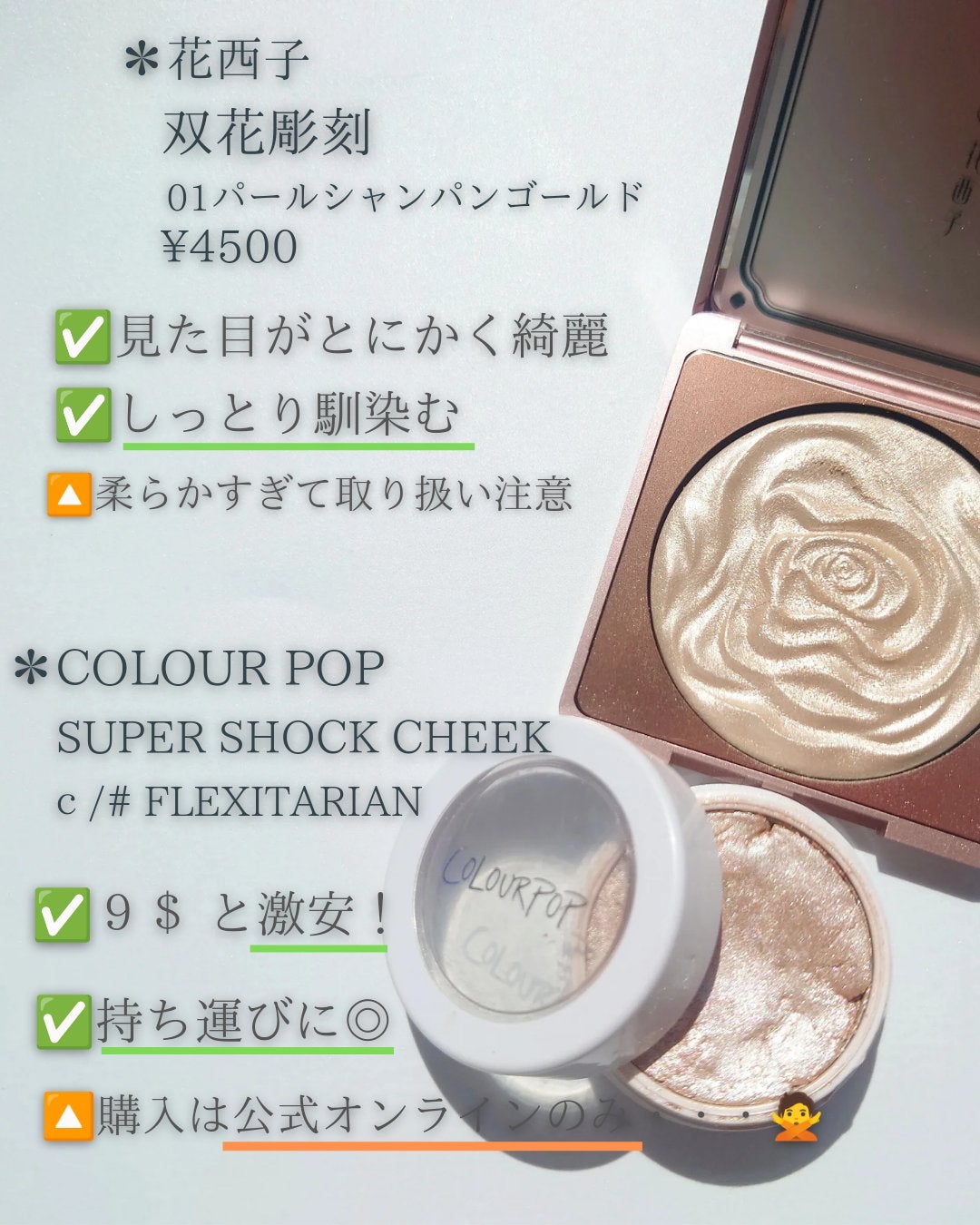 Super Shock Highlighter/ColourPop/パウダーハイライトを使ったクチコミ(2枚目)