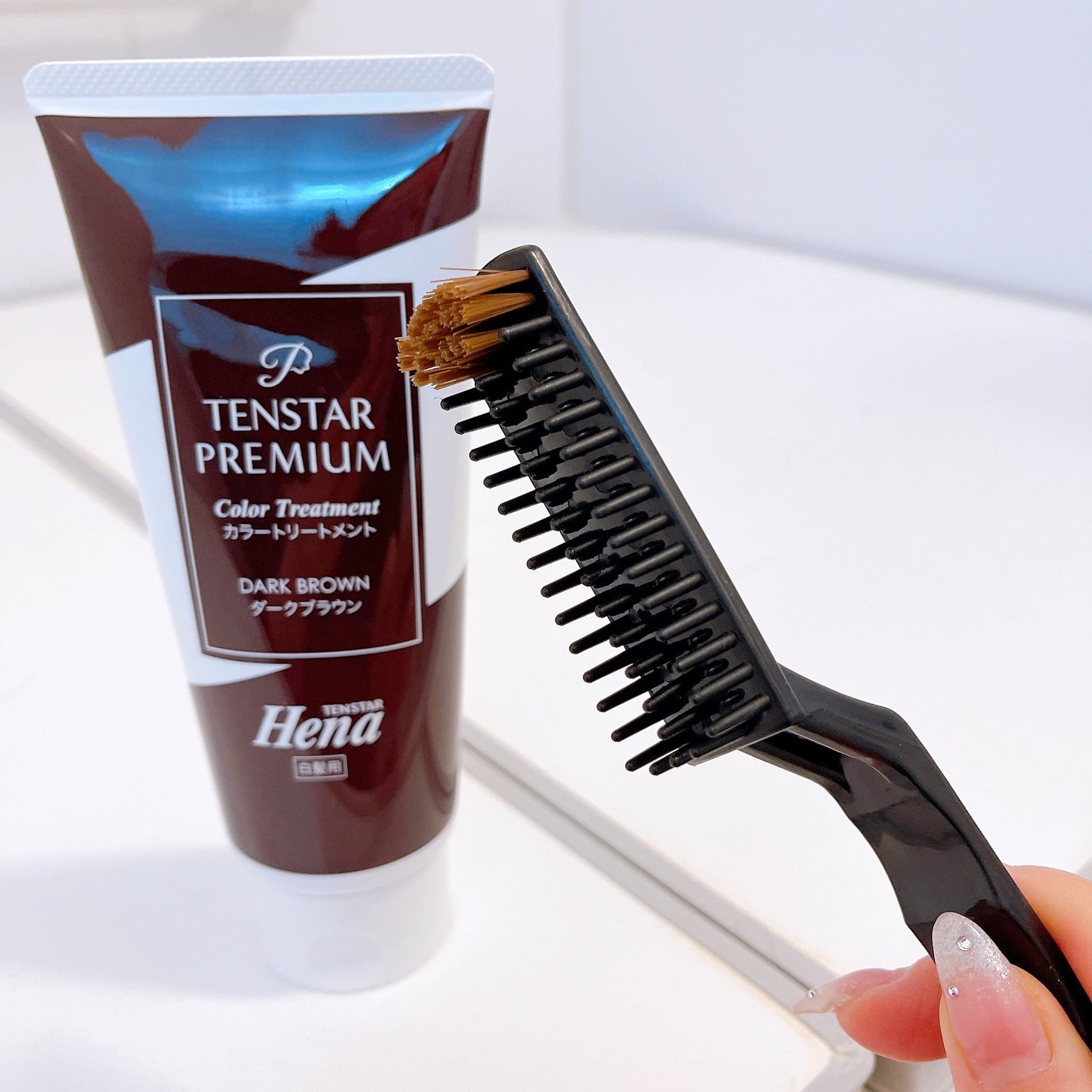 テンスターHenaプレミアム カラートリートメント/テンスターHenaプレミアム/ヘアカラーを使ったクチコミ(2枚目)